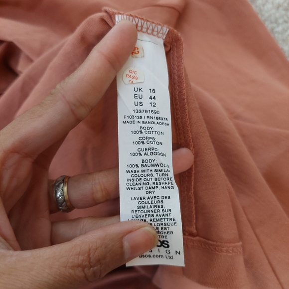 ASOS‎ DESIGN Plunge Elastic Ruched Waist Midi Dress Size 12 - Picture 6 of 9